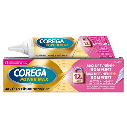 COREGA Power Max upevnenie + komfort fixačný krém 40 g