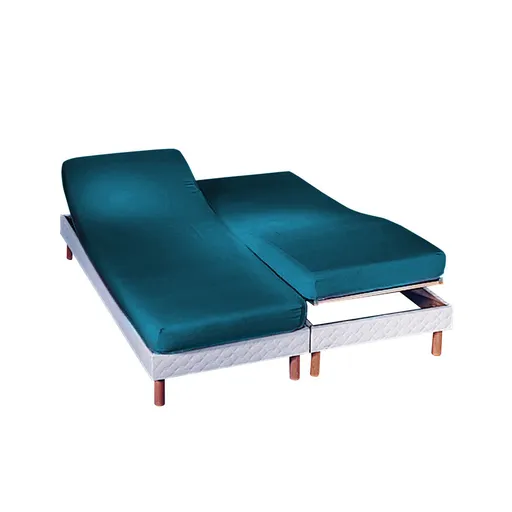 Jednofarebná napínacia plachta na polohovateľnú posteľ, flanel, hĺbka rohov 26 cm