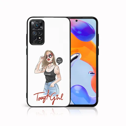 MY ART Ochranný obal Xiaomi Redmi Note 11 / Note 11S -TOUGH GIRL (131)