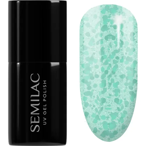 Semilac UV Hybrid Crushed_ICE gélový lak na nechty s použitím UV/LED lampy odtieň 495 Mint Glacier 7 ml