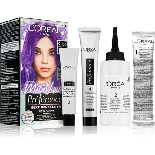 L’Oréal Paris Préférence Meta Vivids semipermanentná farba na vlasy odtieň 9.120 Meta Lilac 1 ks