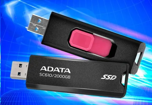 ADATA Externý SSD 1TB SC610, USB-A 3.2, čierna