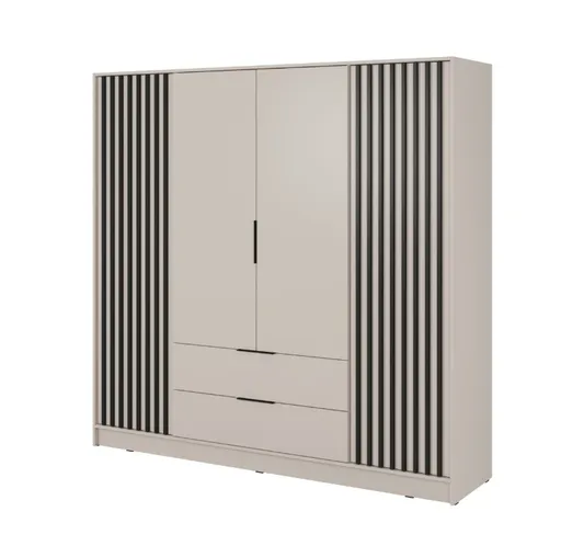ArtPS Šatníková skriňa KELLY 4D bez zrkadla | cashmere