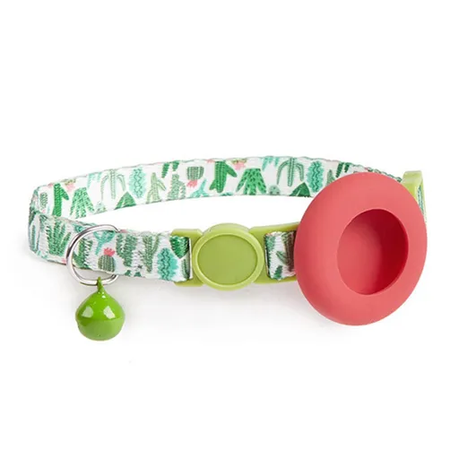 PROTEMIO JINGLY PAW Obojok s rolničkou a puzdrom pre Apple AirTag JUNGLE