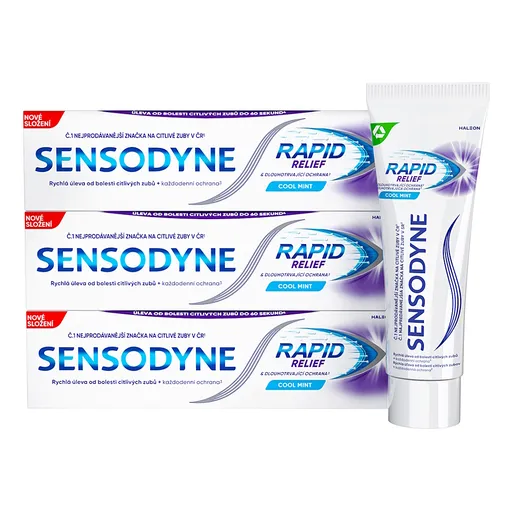 SENSODYNE Rapid Zubná pasta 3 x 75 ml