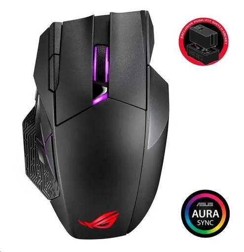 ASUS myš ROG SPATHA X (P707), bezdrôtová, čierna