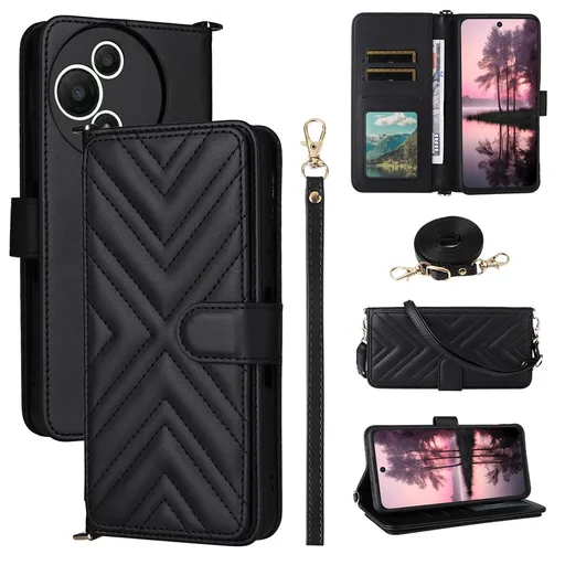 PRESTIGE Peňaženkové puzdro pre TCL 60 SE NxtPaper 5G čierne