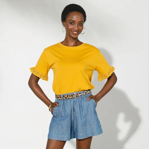 Tričko s anglickou výšivkou