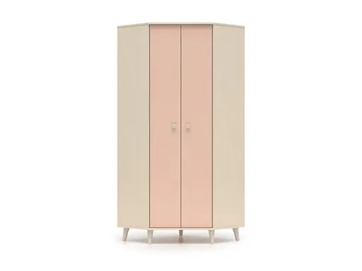 ArtMLM Rohová šatníková skriňa LEVEL 01 | ružová