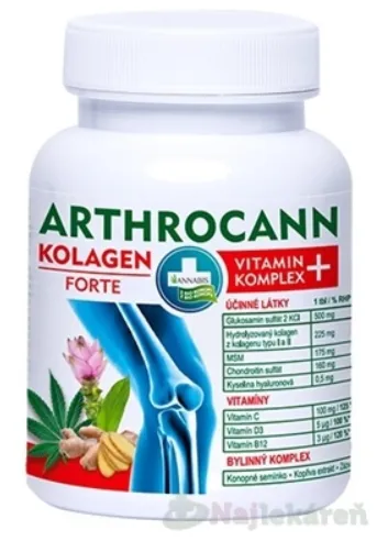 Annabis ARTHROCANN KOLAGÉN Forte VITAMÍN Komplex tablety 60ks