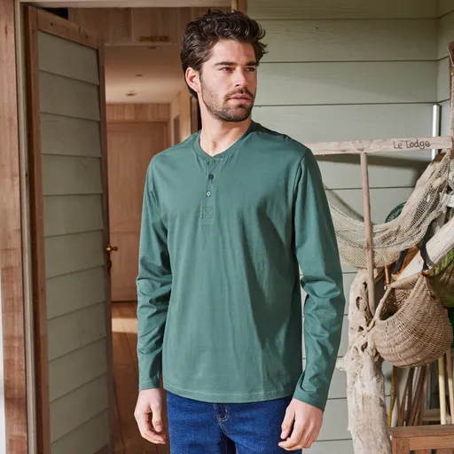 Tričko s tuniským výstrihom a dlhými rukávmi