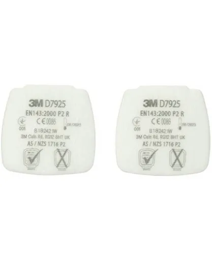 D7925, 3M™ Secure Click™ Časticový filter P2 R, jedno balenie 4 ks