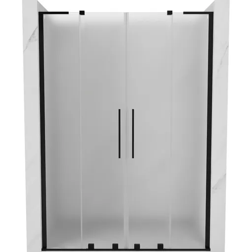 MEXEN/S - Velar L Duo posuvné sprchové dvere 140, dekor, čierna 871-140-003-32-70