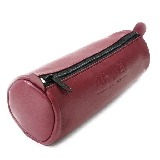 Bordovo červený kožený jednokomorový peračník 611-5020-60/40