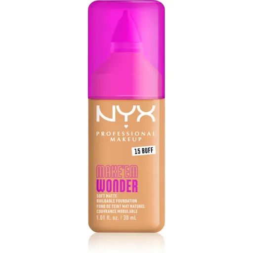 NYX Professional Makeup Make ‘Em Wonder ľahký zmatňujúci make-up odtieň 15 Buff 30 ml