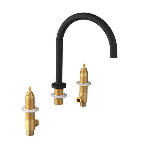 SAPHO - ULTRAMIX telo 3-prvkovej stojankovej umývadlovej batérie, čierná mat UT017B-1