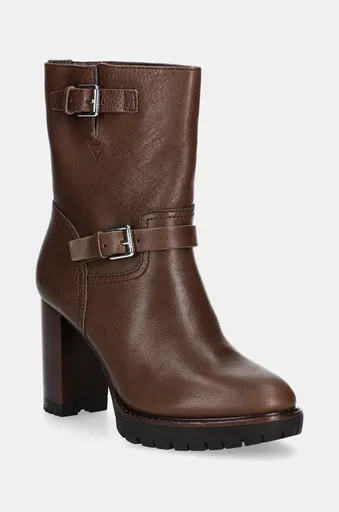 Kožené členkové topánky Lauren Ralph Lauren Lyvia