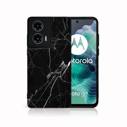 MY ART Ochranný kryt pre Motorola Moto G35 5G BLACK MARBLE (142)