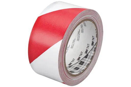 3M 767 PVC páska bielo-červená, 50 mm x 33 m
