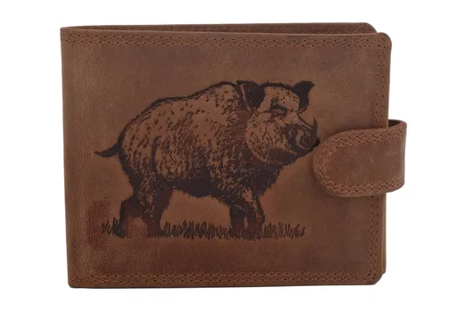 Pánska peňaženka MERCUCIO svetlohnedá embos diviak celý 2911906