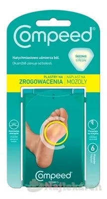 Compeed NÁPLASŤ na mozole stredná, gélova, 6ks