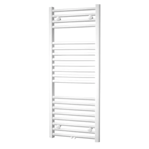 Mereo Vykurovací rebrík, rovný, 600x1330 mm, biely, stredové pripojenie MT12S