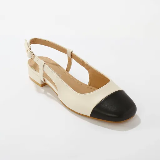 Dvojfarebné slingback lodičky