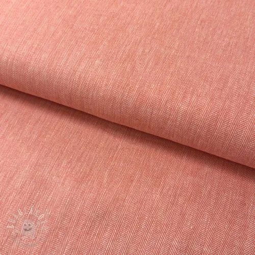 Ľan s bavlnou Fishbone salmon