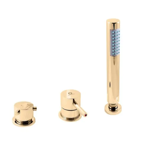 Vaňová batéria RAV Slezák SEINA so sprchovacím setom v zlatom prevedení SE975.0PZ