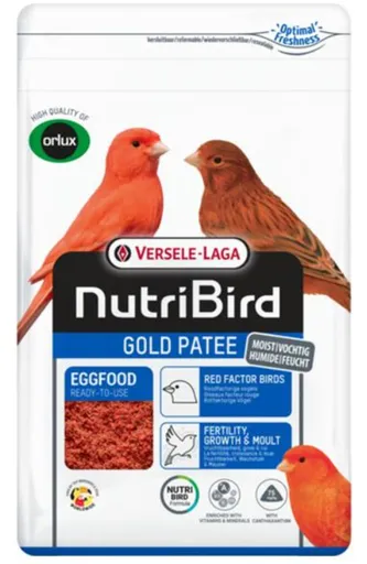 Versele Laga Orlux NutriBird Gold Patee Red Factor Birds vaječná zmes s červeným farbivom pre kanáriky 1kg