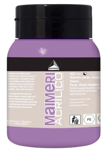 MAIMERI ACRILICO - Akrylové farby 462 - permanent violet reddish, 0,5 L