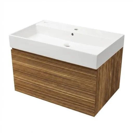 Kúpeľňová skrinka s umývadlom Naturel Elsa 79x35x45,5 cm ebenová dyha mat ELSA80EBU2