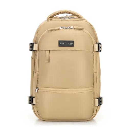 Multifunkčný batoh do lietadla s rozťahovacou taškou, béžový 56-3S-017-87