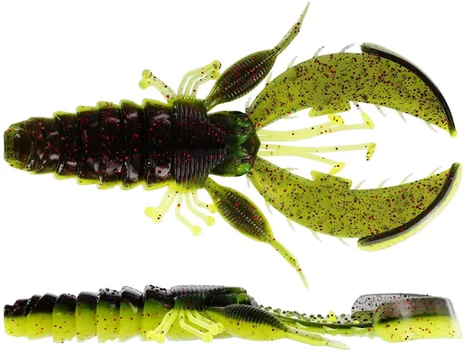 Westin gumová nástraha crecraw creaturebait black chartreuse - 8,5 cm 7 g 5 ks