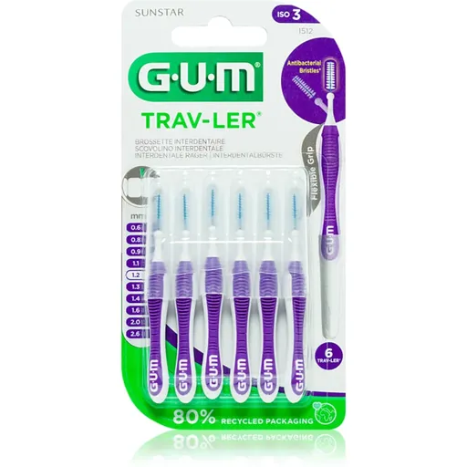 G.U.M Trav-Ler Interdental medzizubné kefky 1,2 mm 6 ks