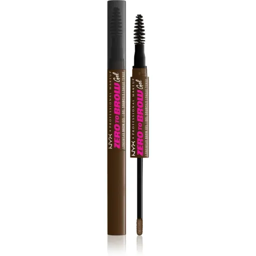 NYX Professional Makeup Zero To Brow Gel gél na obočie s aplikátorom odtieň 06 Chocolate 2 ml