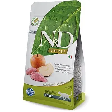 N&D PRIME CAT Adult Boar & Apple 1,5 kg (8010276021083)