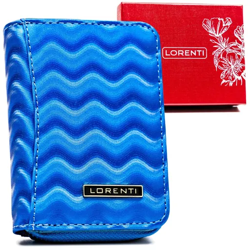 Malá dámska peňaženka z prírodnej kože s vlnkovým vzorom - Lorenti