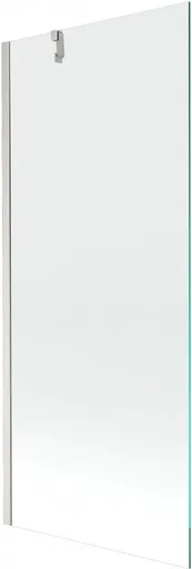 MEXEN/S - Next vaňová zástena FIX 80 x 150, transparent, nikel kefovaná 895-080-000-00-00-97