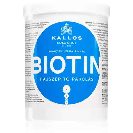 Kallos KJMN Professional Biotin maska pre tenké, slabé a lámavé vlasy 1000 ml