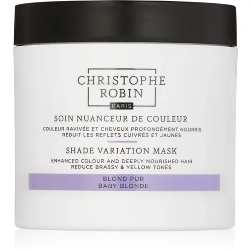 Christophe Robin Shade Variation Mask výživná krémová maska na vlasy odtieň Baby Blond 250 ml