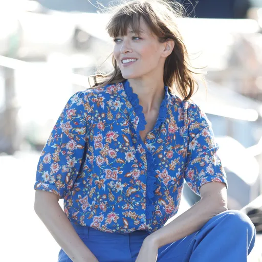 Blúzka z mušelínu s potlačou