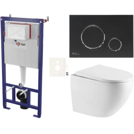 Závesný wc set do ľahkých stien / predstenová SAT SIKOSSTOR6778K