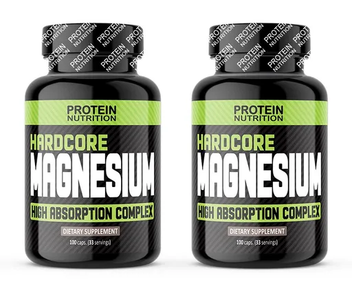 1+1 Zadarmo: Hardcore Magnesium - Protein Nutrition 100 kaps. + 100 kaps.